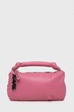 Шкіряна сумочка Karl Lagerfeld лицьова шкіра рожевий 225W3056