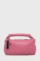 ružová Kožená kabelka Karl Lagerfeld Dámsky