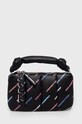 Δερμάτινη τσάντα Karl Lagerfeld λείο δέρμα μαύρο 225W3058
