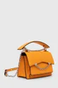 Usnjena torbica Karl Lagerfeld oranžna