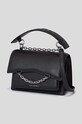 Karl Lagerfeld poseta de piele negru 225W3081