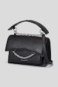 Кожена чанта Karl Lagerfeld черен 225W3081