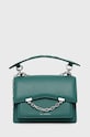 Kožená kabelka Karl Lagerfeld přírodní kůže zelená 225W3081