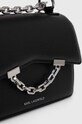 Karl Lagerfeld torebka skórzana czarny 225W3082