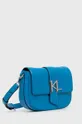 Δερμάτινη τσάντα Karl Lagerfeld μπλε