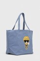 Βαμβακερή τσάντα Karl Lagerfeld 225W3904 μπλε AA00
