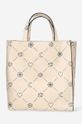 Kožená kabelka Marni vzorovaný béžová SHMP0018U4.P4599.00W12