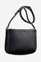 A.P.C. borsa a mano in pelle Sac Sarah PXBJQ-F61404 BLACK nero PXBJQ.F61404