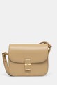 A.P.C. leather handbag Sac Grace Small non-detachable strap beige PXBMW.F61413