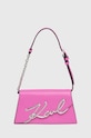 Karl Lagerfeld bőr táska nappa bőr rózsaszín 240W3005