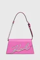 roza Usnjena torbica Karl Lagerfeld Ženski