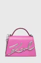 roza Kožna torba Karl Lagerfeld Ženski