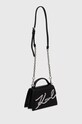 Кожена чанта Karl Lagerfeld 240W3004 черен AA00