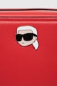 Kožená kabelka Karl Lagerfeld červená 240W3085