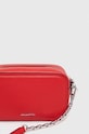 Kožená kabelka Karl Lagerfeld 240W3085 červená