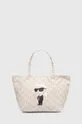 béžová Bavlnená taška Karl Lagerfeld Dámsky