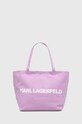 Karl Lagerfeld geanta de bumbac nu incape in A4 violet 240W3870