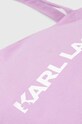Bavlněná kabelka Karl Lagerfeld fialová 240W3870