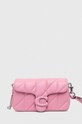 Кожаная сумочка Coach кожа розовый CR109
