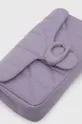 vijolična Usnjena torbica Coach