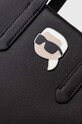 Kožená kabelka Karl Lagerfeld 245W3051 čierna
