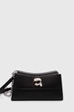 Karl Lagerfeld poseta de piele nu incape in A4 negru 245W3053
