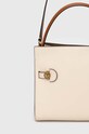Tory Burch torebka skórzana Lee Radziwill Small Double beżowy 158641.122