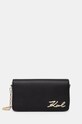 Шкіряна сумочка Karl Lagerfeld лицьова шкіра чорний 246W3297