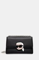 Шкіряна сумочка Karl Lagerfeld лицьова шкіра чорний 246W3027