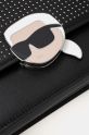 Karl Lagerfeld poseta de piele negru 246W3027