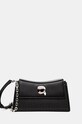 Шкіряна сумочка Karl Lagerfeld лицьова шкіра чорний 246W3029