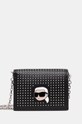 Гаманець Karl Lagerfeld лицьова шкіра чорний 246W3201