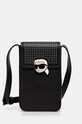 Karl Lagerfeld borseta de piele nu incape in A4 negru 246W3203