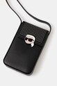 Karl Lagerfeld borseta de piele negru 246W3203