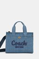 Сумочка Coach аппликация голубой CR659