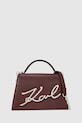 Шкіряна сумочка Karl Lagerfeld K/SIGNATURE коричневий A1W30036
