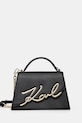 Кожаная сумочка Karl Lagerfeld аппликация чёрный A1W30036