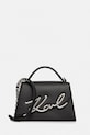 Кожаная сумочка Karl Lagerfeld аппликация чёрный A1W30036