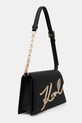 Kožna torba Karl Lagerfeld K/SIGNATURE A1W30037 crna AA00