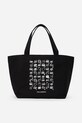 Bavlnená taška Karl Lagerfeld IKON potlač čierna A2W50023