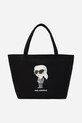 Karl Lagerfeld torebka bawełniana mieści A4 czarny A2W50027