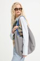 Renewed torebka bawełniana creative upcycling mieści A4 szary denim.torba.upc