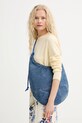 Renewed torebka bawełniana creative upcycling mieści A4 niebieski denim.torba.upc