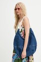 Renewed torebka bawełniana creative upcycling mieści A4 niebieski denim.torba.upc