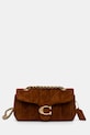 Coach torebka zamszowa Tabby 20 nie mieści A4 brązowy CCK48