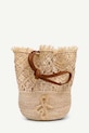 RUSLAN BAGINSKIY torebka damska pleciona The HatBag beżowy BBCT036.STR.DRK.108L