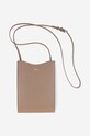 A.P.C. leather pouch Neck Pouch Jamie PXB sachet brown PXBMW.F63412