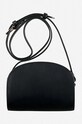 Doplnky Kožená kabelka A.P.C. Demi Sac Demi-lune Mini PXAWV-F61392 BLACK PXAWV.F61392 čierna
