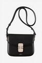 Шкіряна сумочка A.P.C. Sac Grace Mini PXBMW-F61515 BLACK гладкий чорний PXBMW.F61515