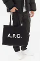 czarny A.P.C. torba bawełniana Shopping Diane